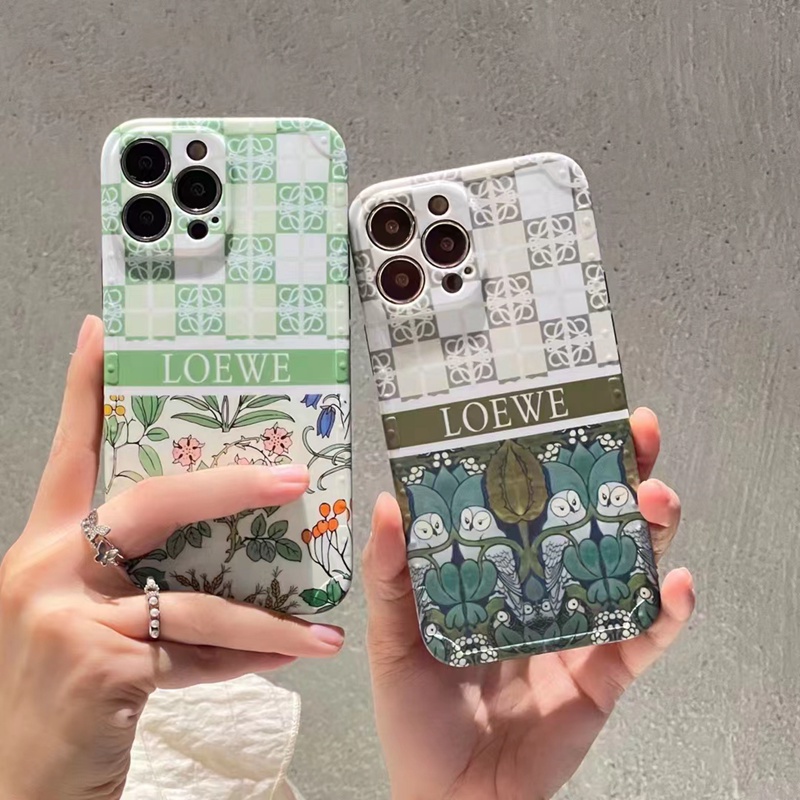 アイフォン14プロ マックス/14プロ/14マックスカバーLOEWE 花柄