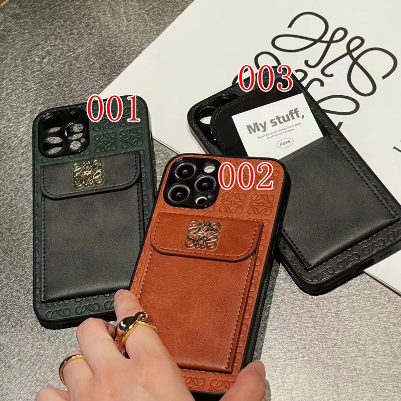 LOEWE アイフォン14プロ マックス/15プロ/14プラス/14携帯ケース カード収納