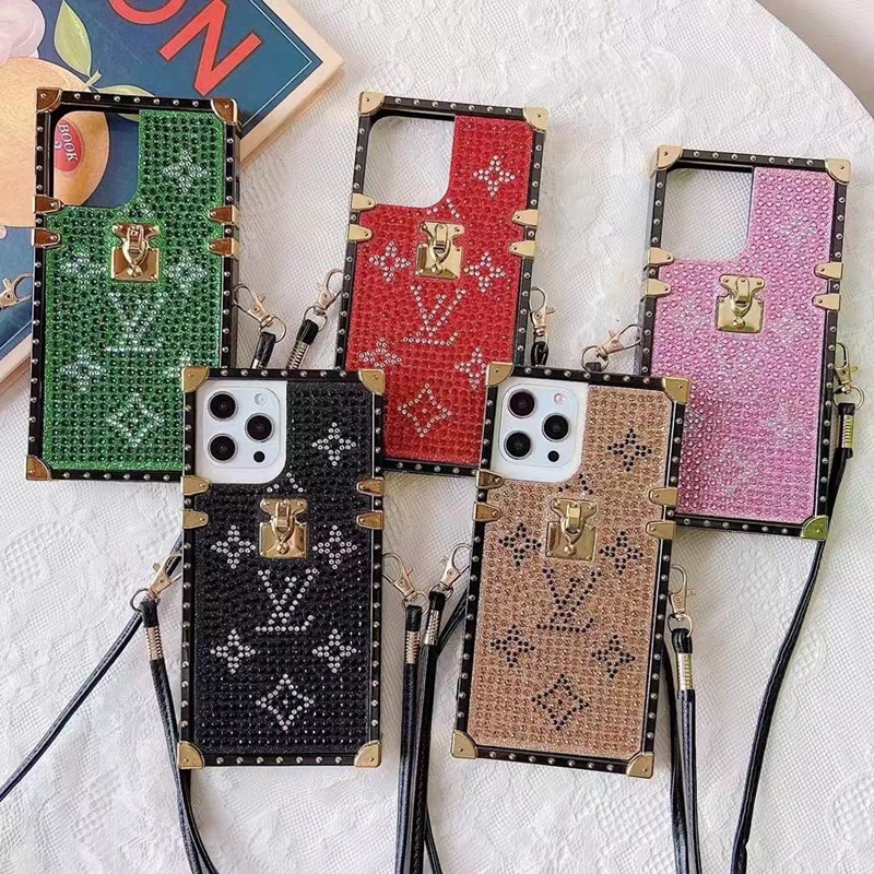 ヴィトン lv ハイブランド 個性トランク キラキラ チェーン タッセル アイフォン13セレブ愛用