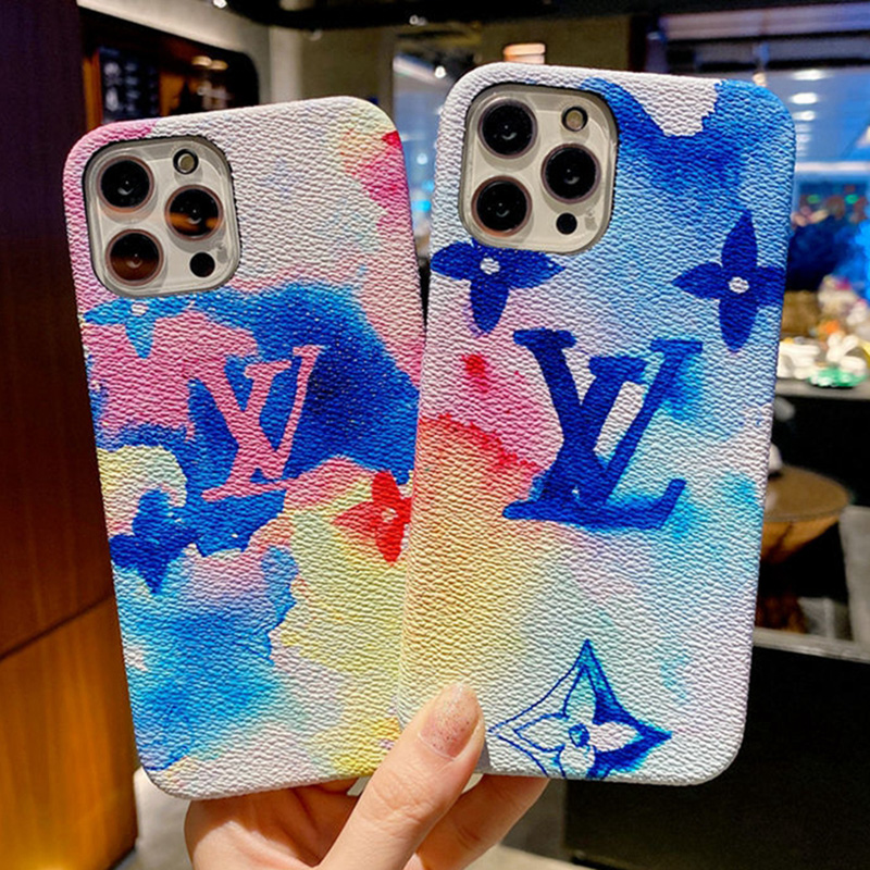 ヴィトン LV ブランド 韓国風 モノグラム 水彩 ジャケット 芸能人愛用 アイフォン13/13 pro maxカバー 激安 男女