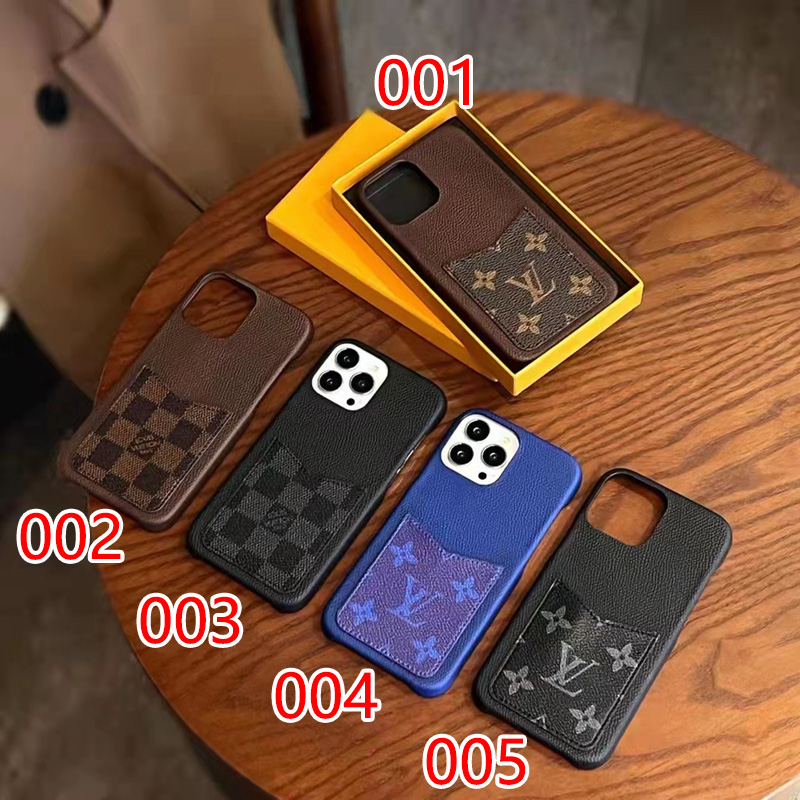 ルイヴィトンiphone14/14Pro/14plus/14Pro maxケース leather ダミエ