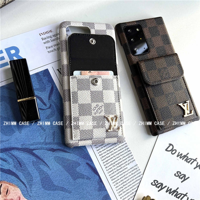 lv ハイブランド ルイヴィトン Galaxy S23+/S23 Ultra携帯ケース ダミエ シック iphone14/15Pro max/14Pro/15スマホケース ヴィトン カード付き ファッション ギャラクシーS23激安 男女