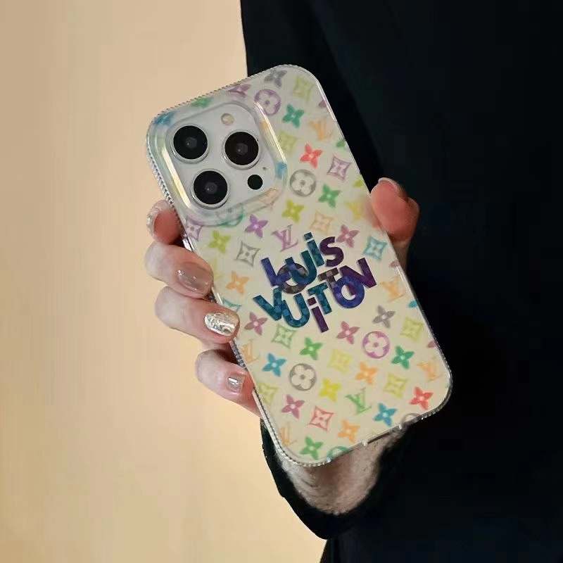 LVヴィトンiphone14pro max plusケース可愛いクリア彩色モノグラム ブランド ジャケット アイフォン14男女