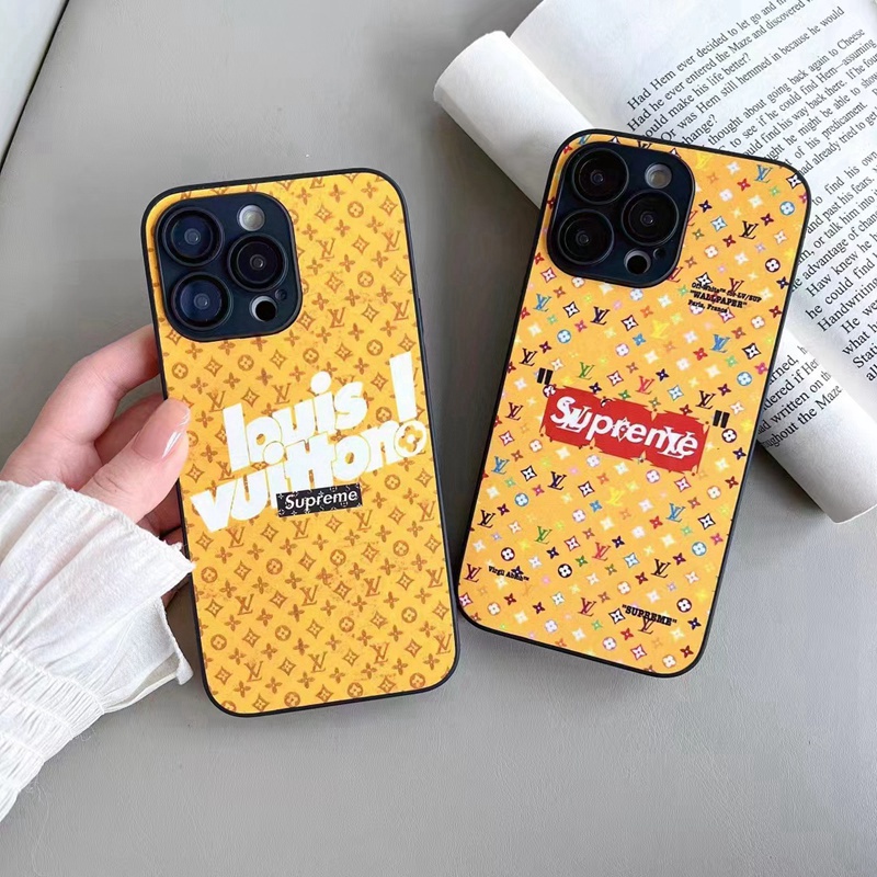 LV SUPREME コラボ ブランド iphone 14/14 pro/14 pro maxケース かわいい モノグラム 個性 ルイヴィトン