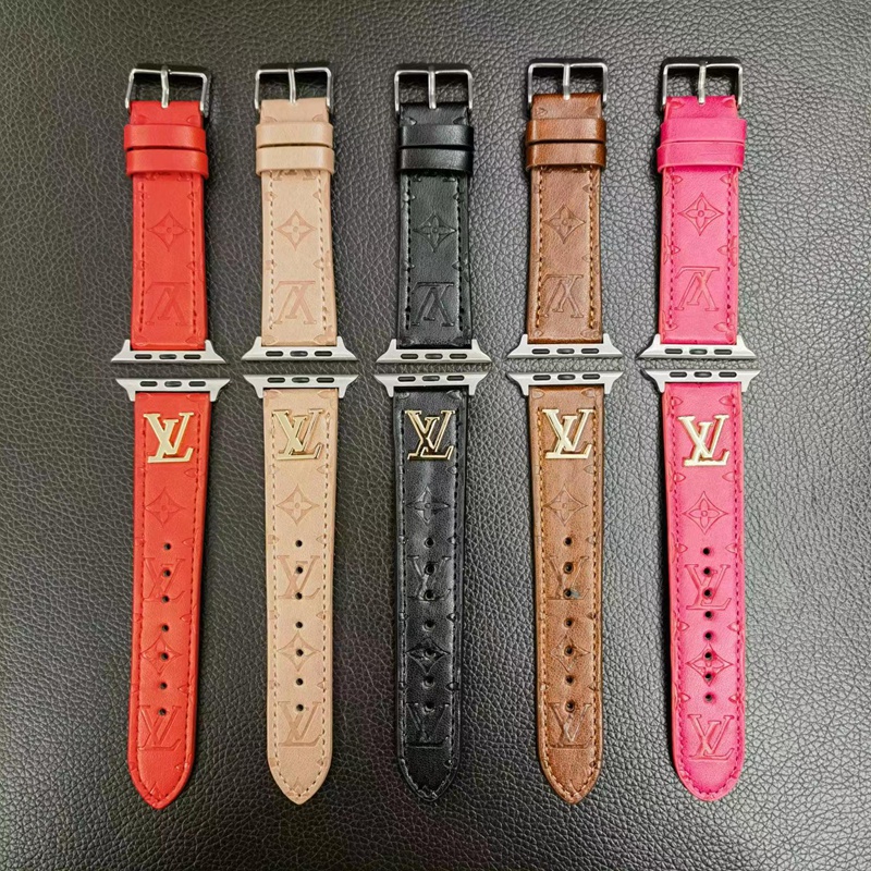 LV ハイブランド ルイヴィトン アップルウォッチ 8/SE2/Ultra/7バンド レザー 3Dモノグラム 芸能人愛用