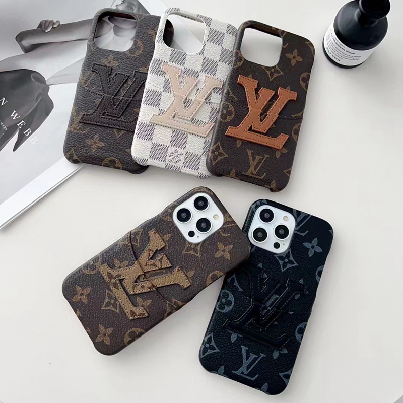 LV ルイヴィトン ハイブランド iPhone 14/14 Pro/14 Pro Max/14 Plusケース カード入れ レザー モノグラム ジャケット