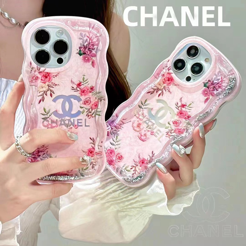 Louis Vuitton ルイヴィトン ブランド iphone 14/14 pro/14 pro maxケース 韓国風 クリア LV 花 きらきら 蝶結び柄 流れ カラー色