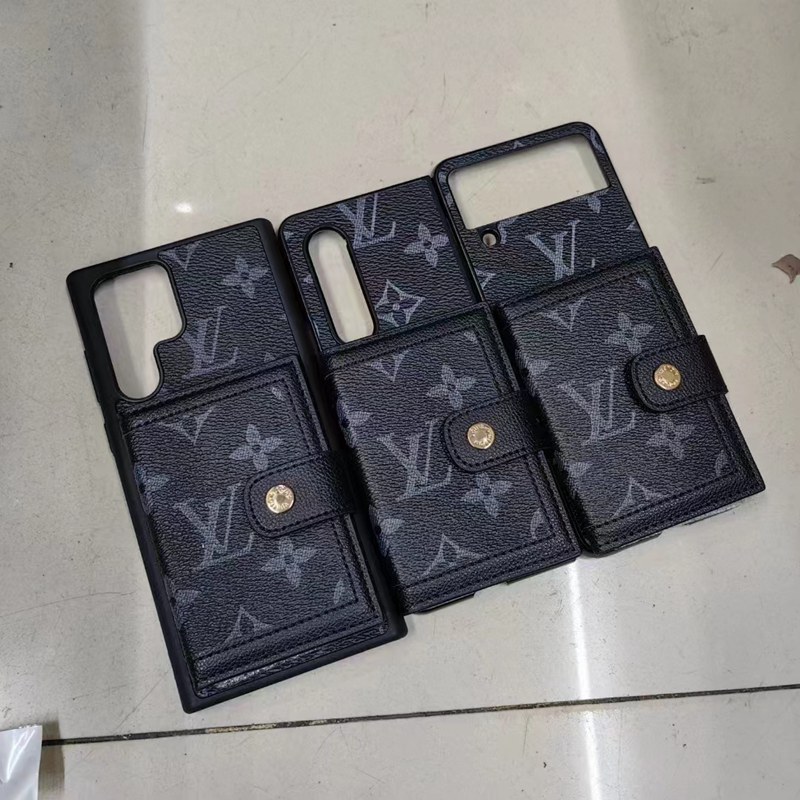 LV ルイヴィトン ブランド Galaxy S23/S23+/S23 Plus/S23 Ultra/Z Flip4/Z Fold 4ケース ジャケット型 財布 カード収納 レザー 小銭入れ かわいい