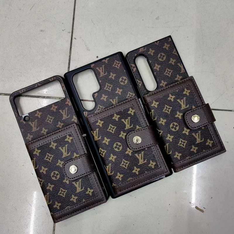 Lv ルイヴィトンgalaxy s23plus/Z Flip5/Z Fold 5ケース ビジネス ストラップ付き財布 カード収納 レザーブランド iphone15ケース アイフォン15プラス 安い