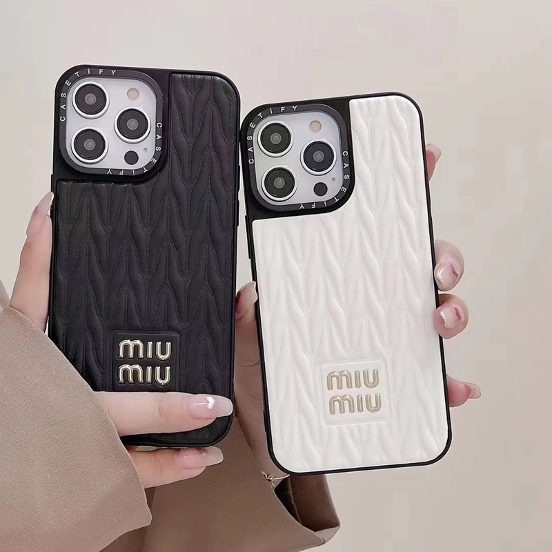 ミュウミュウiphone14pro max/14plusケース ジャケットmiumiuきらきら モノグラム ブランド アイフォン14カバー男女