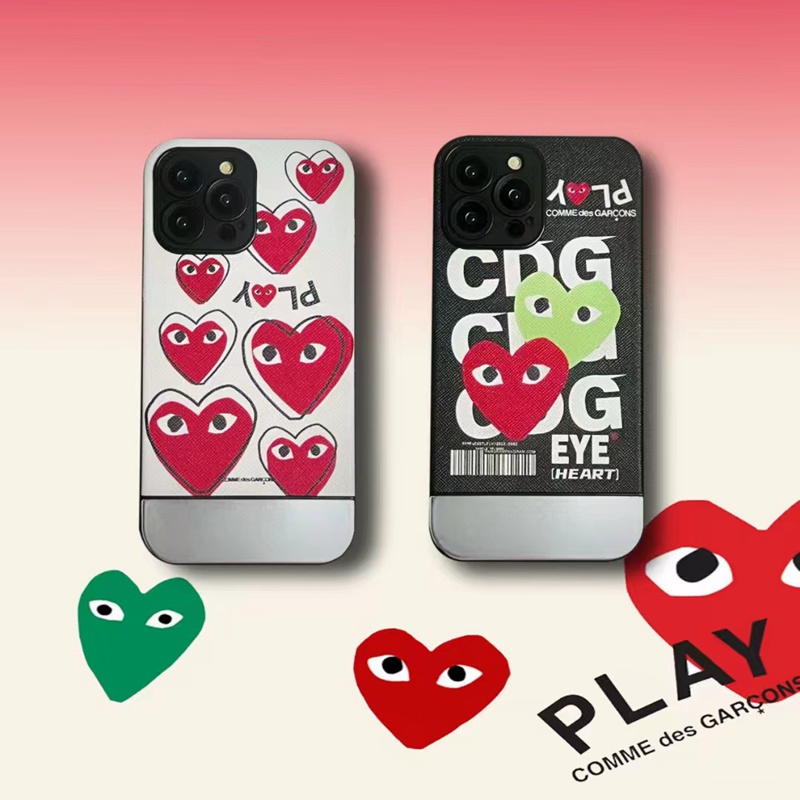 CDG/コムデギャルソン NIKE/ナイキ ブランド iphone 14/14 pro/14 pro maxケース 可愛い メッキ風 モノグラム 心 Comme des Garçons 芸能人愛用