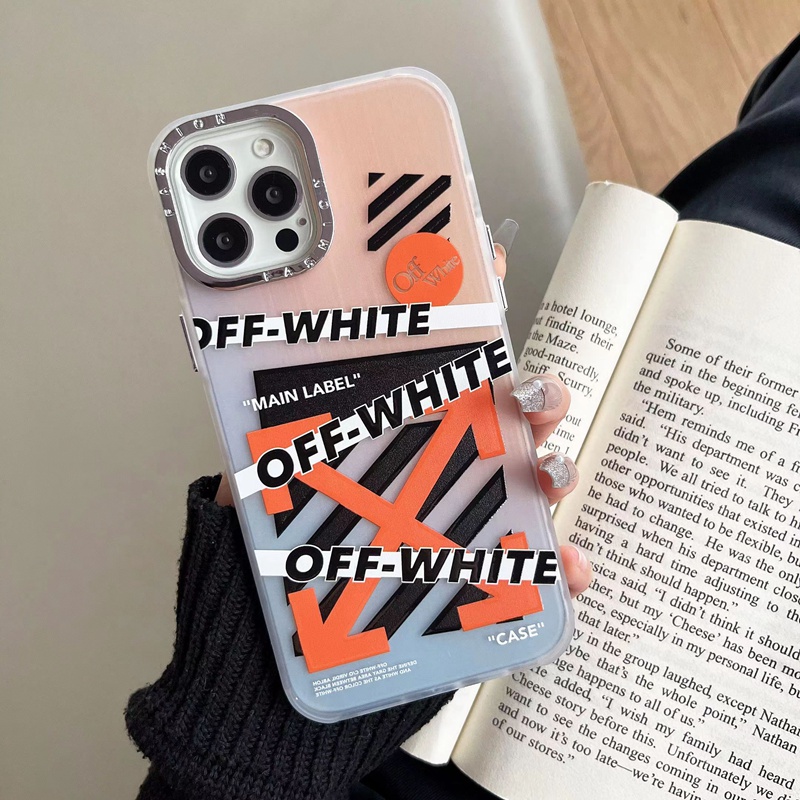 オフホワイトiphone14pro max/14plusケース クリアoff whiteモノグラム矢印ブランド透明アイフォン14カバー 男女