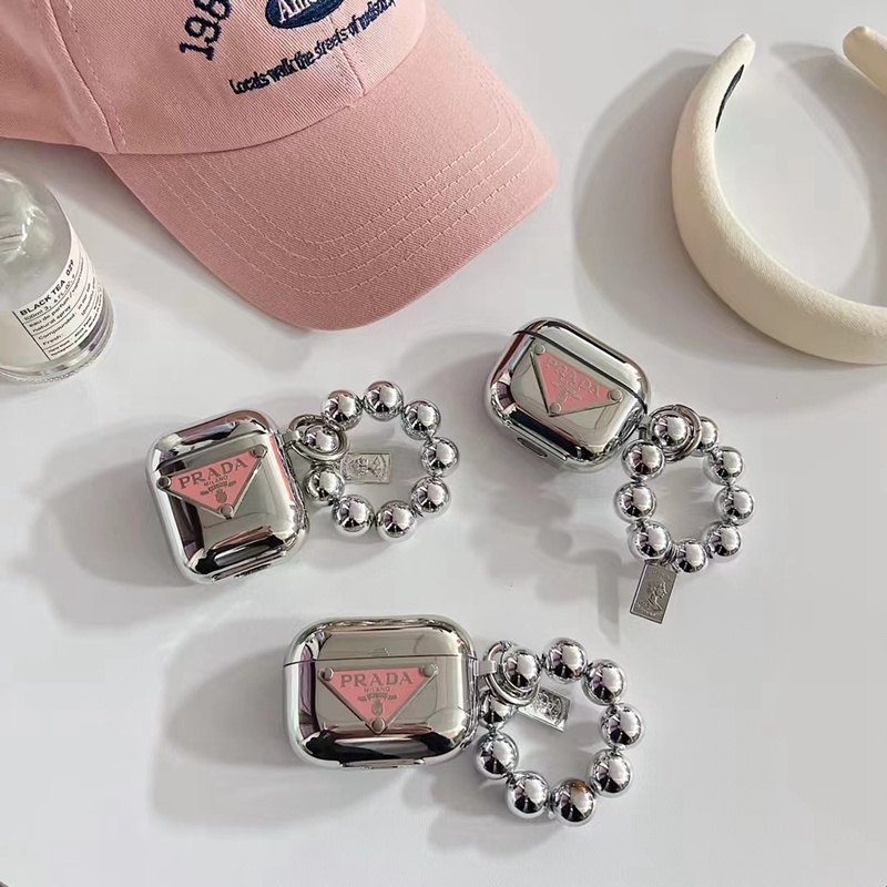 Prada プラダ ブランド エアーポッズ プロ/プロ2/3/2/1ケース きらきら かわいい チェーン付き