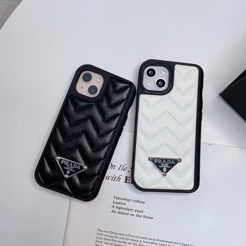 プラダ iphone14pro max/14plusケース ins風 prada 革 ハイブランド激安モノグラム男女