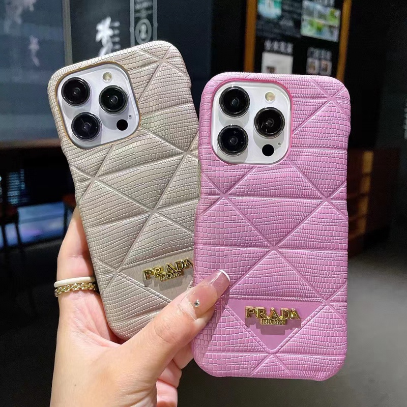 pradaプラダiphone14pro max plusケース革ジャケット モノグラム オリジナル ブランド アイフォン14プロマックス カバー男女