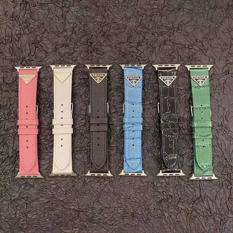 Prada ブランド プラダ アップルウォッチ8/SE2/Ultra/7バンド オシャレ レザー製 クロコダイル モノグラム ストラップ
