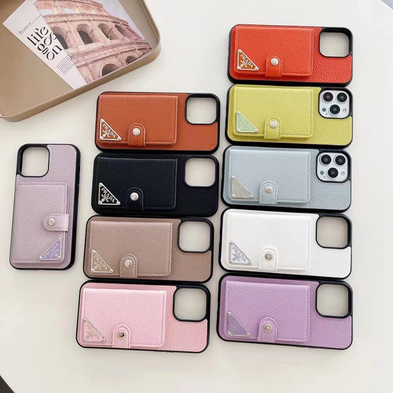 PRADA/プラダ ハイブランド iphone15Pro max/14Pro/14Plus/14スマホケース 財布型 カード入り レザー製 芸能人愛用