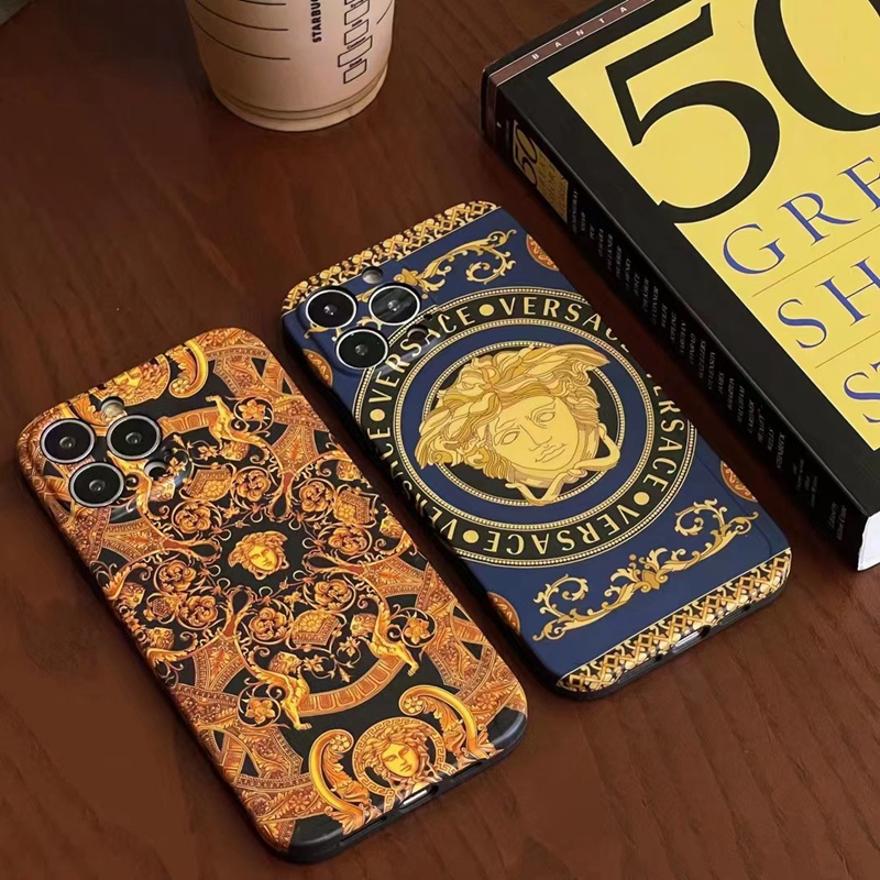 VERSACE/ヴェルサーチ ハイブランド iphone14 pro maxケース 個性 メドゥーサ柄 ジャケット型 モノグラム コピー
