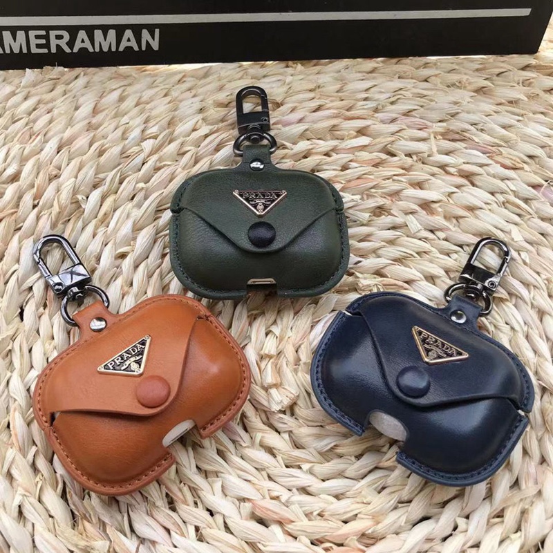 プラダ Prada ブランド エアーポッズ3/2/1ケース Ins風 かわいい レザー 大人気 おまけつき レディース