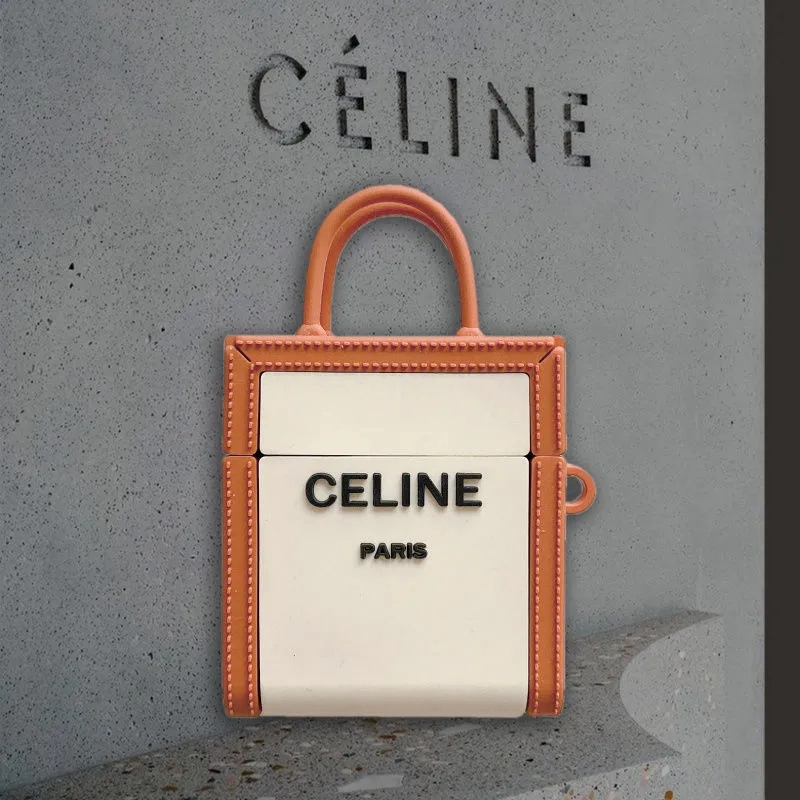 CELINE ハイブランド AirPods 3/2/1/Proケース セリーヌ バッグ風 シリコン 紛失防止 カラビナ付き