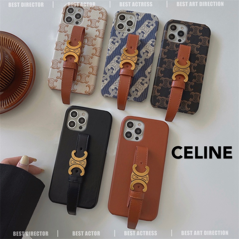 iphone14Pro max/14Pro/14Plus/14スマホケースcelineハイブランド 革 マカダム