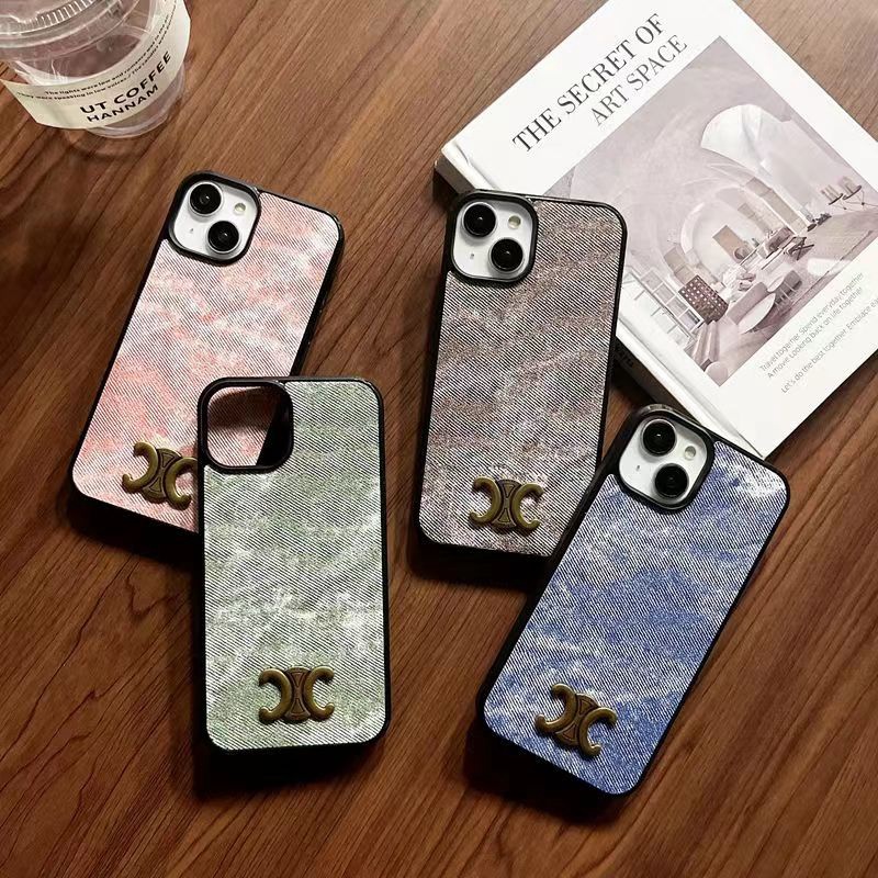 CELINE セリーヌ ブランド iphone15 pro max 15 plus ケース かわいい デニム風 モノグラム ジャケット型 個性潮