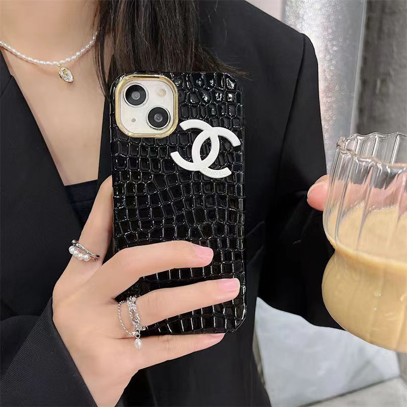 ハイブランド iPhone 14/14 Pro/14 Pro Maxケース モノグラム ワニ レザー ジャケット型 アイフォン14 男女