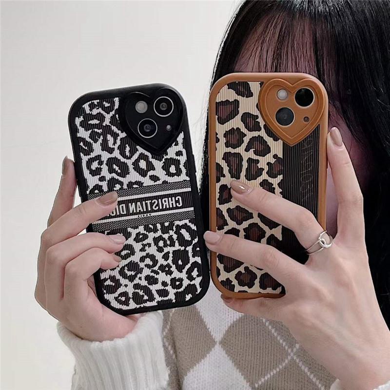 ディオール ブランド iphone 13 mini/13 pro max/13 proケース レオパード柄 DIOR ジャケット型 全面保護 ハート モノグラム シンプル