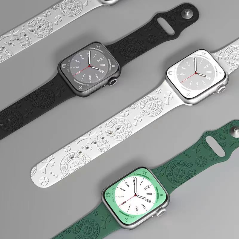 クロムハーツ カウズ アップルウォッチ8/se2/ultraバンドモノグラムkawsドラえもんapple watch8腕時計tpuブランドストラップ 男女