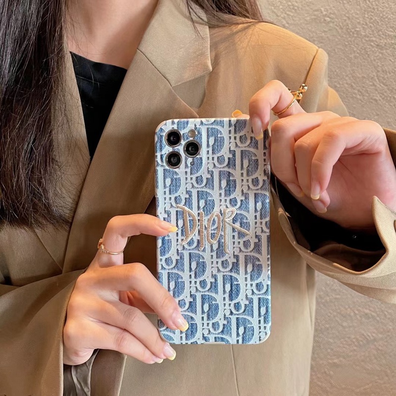 ディオールDiorハイブランド アイフォン13/13pro max/13miniカバー モノグラム刺繍ジャケット セレブ愛用 男女通用