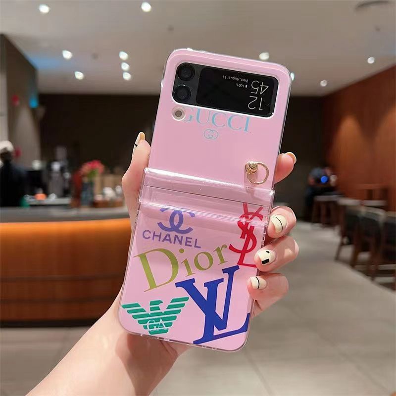 グッチ ヴィトン ディオールgalaxy z flip5/4ケース クリア折畳み チェーン ピック モノグラムarmani保護 激安ハイブランド ギャラクシーZ FLIP5