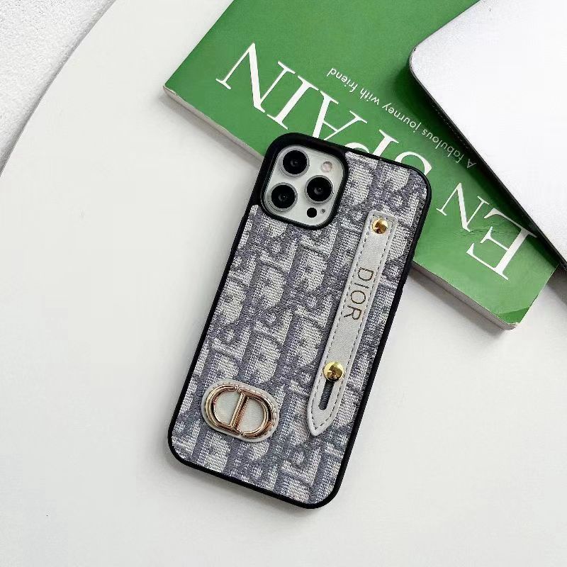 DIOR ディオール ハイブランド iPhone 14/14 Plus/14 Pro Maxスマホケース ハンドバンド付き モノグラム ジャケット型