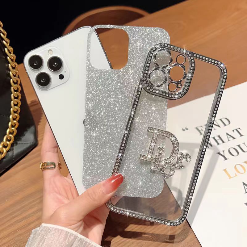 DIOR ディオール ハイブランド iphone 14/14 pro/14 pro maxケース 韓国風 きらきら クリアケース モノグラム ジャケット型 潮流 男女