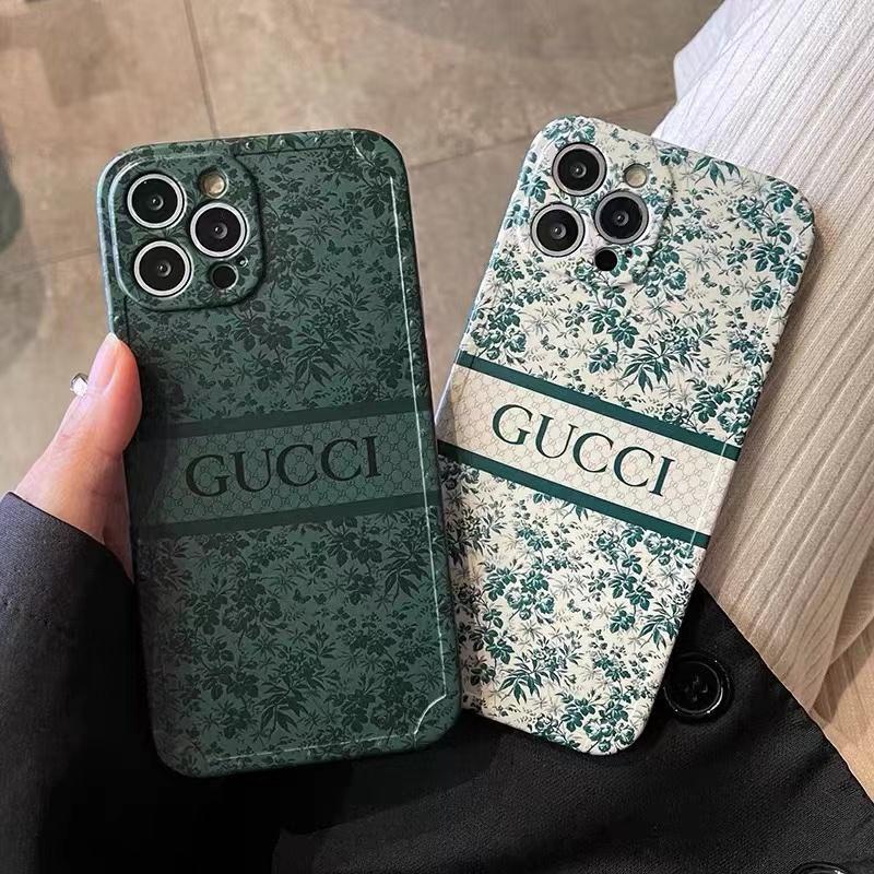 グッチGucciブランド アイフォン13/13pro max/13miniケース 韓国風 植物ジャケット型 モノグラム 男女通用
