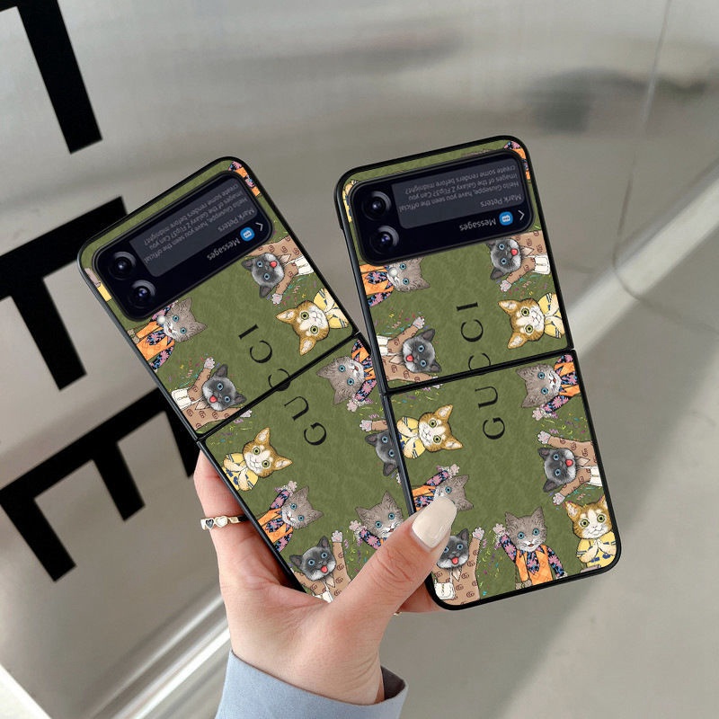 ギャラクシーZflip4カバーGucciハイブランド シック