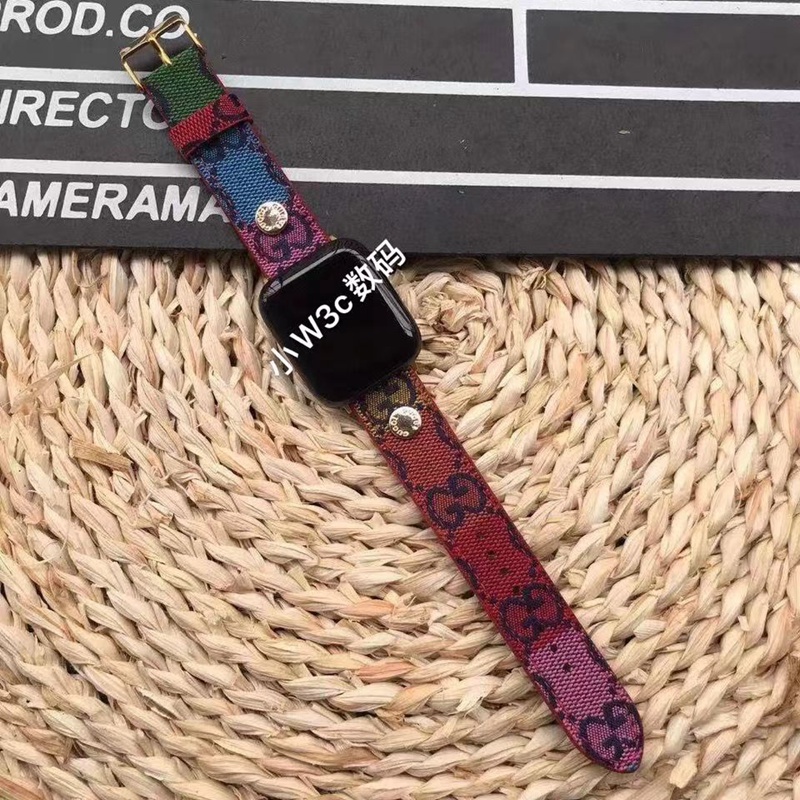 gucci グッチ ハイブランド Apple Watch 8/se2/ultra/7/6/5/4/3/2/1ベルト 革 腕時計 ストラップ 腕時計 ベルト ins風