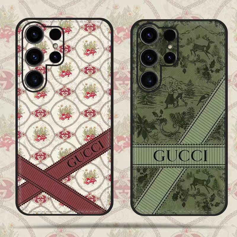 GUCCI グッチ ハイブランド Galaxy S23/S23+/S23 Plus/S23 Ultra/A54 5Gケース モノグラム 植物柄 ジャケット型