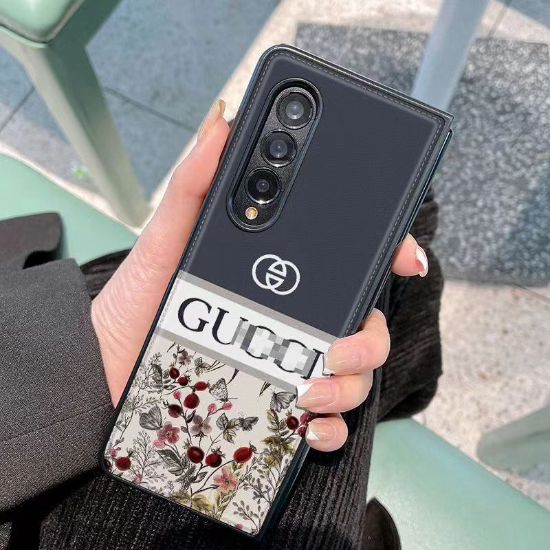 Gucci グッチ折畳み式 Galaxy Z Flip 5 4 3 2ケース かわいい 男女兼用 人気 ブランド ギャラクシーZフォールド5ケース 手帳型