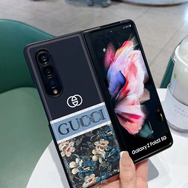 Gucci グッチ折畳み式 Galaxy Z Flip 5 4 ケース 折りたたみ かわいいGalaxy Z Fold 5 4 3 2 激安 スタイル女性向け ギャラクシーZ
