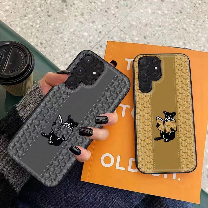 Goyard ゴヤール ハイブランド Galaxy S23/S23+/S23 Plus/S23 Ultra/A54 5Gケース 個性 犬柄 全機種対応 ジャケット型