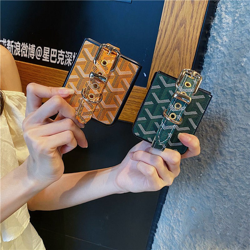 ゴヤール ヴィトン ブランド  galaxy z flip  6 fold 5 4ケース ストラップ付ギャラクシーZフォールド モノグラム個性