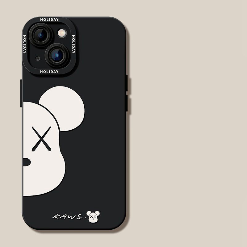 カウズiphone14pro max/14plusケースkawsモノグラム熊頭ジャケット ブランド アイフォン14プロ マックス/14プラス