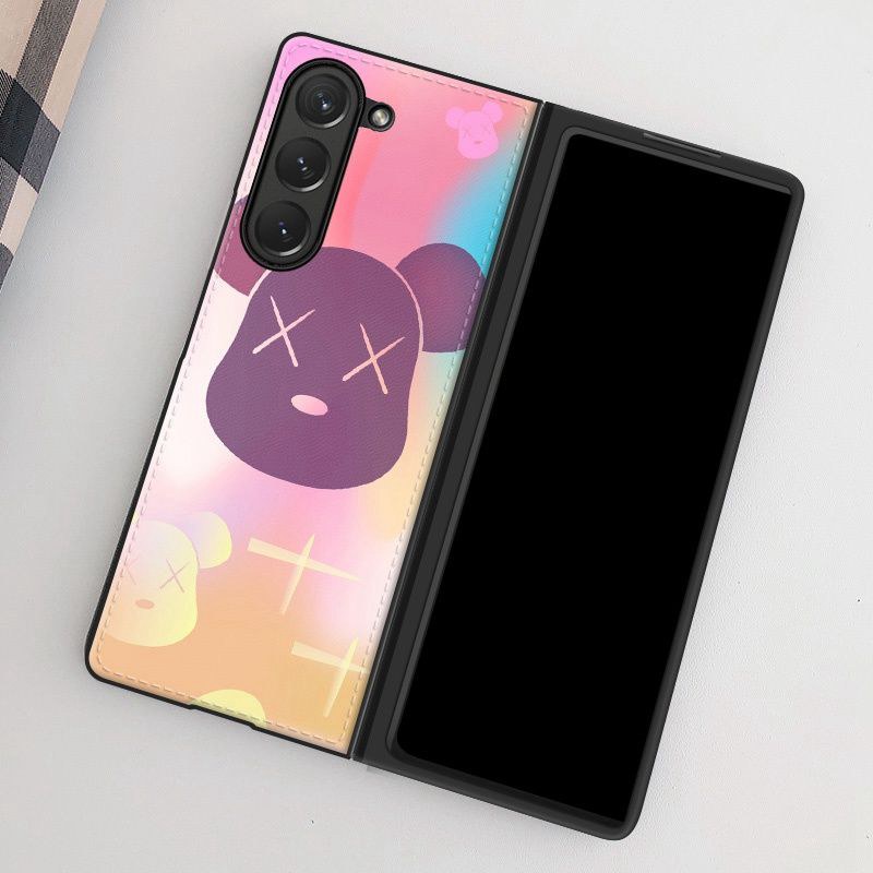 カウズ ブランド ギャラクシーZフォールド5 4スマホケース インスタ風 レディース