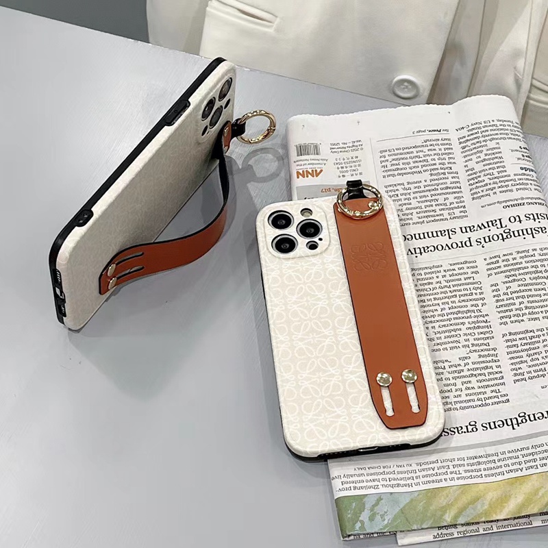 ブランドロエベ アイフォン14/13Pro max/13Pro/13スマホケース 背面バンド付