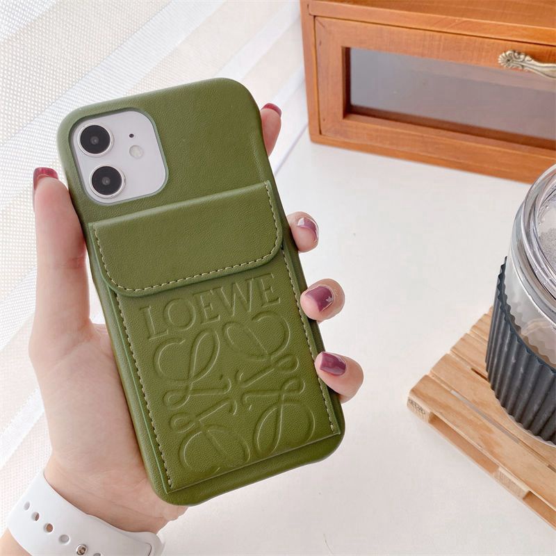 ロエベ アイフォン14プロ マックス/14プロ/14マックス/14ケースloeweブランド可愛い カード革バッグ モノグラム iphone 14男女