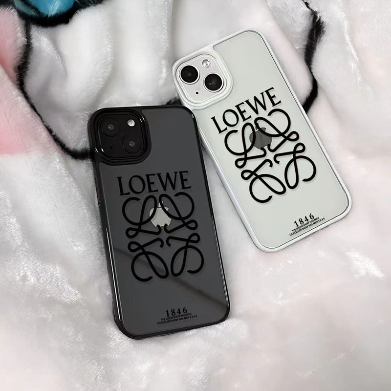 LOEWE ロエベ ハイブランド iphone 14/14 pro/14 pro maxケース かわいい クリア モノグラム柄 ジャケット型