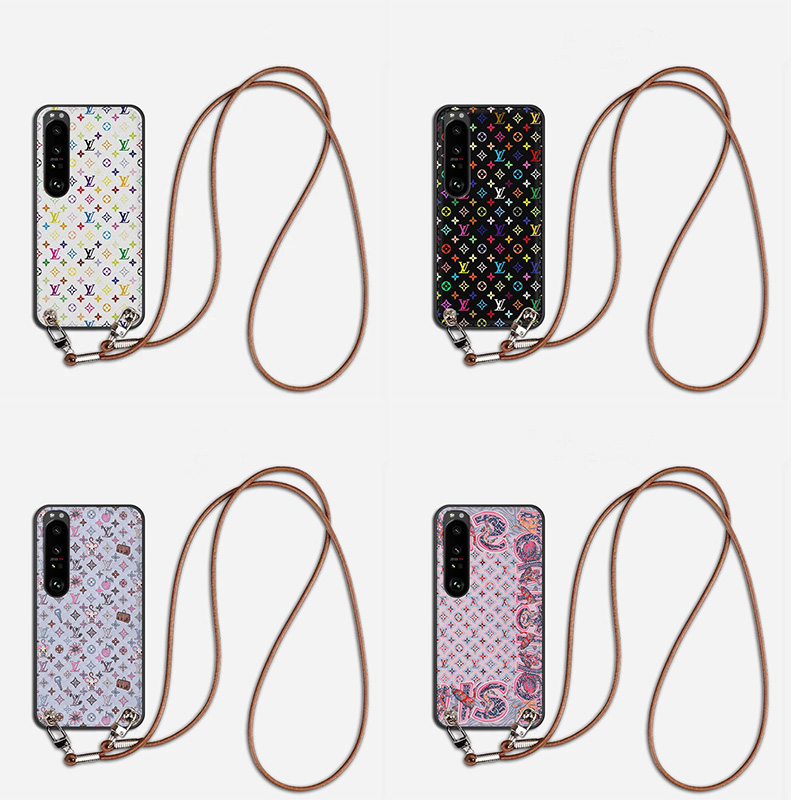 LV ブランド xperia 1 iii/5 iii/10 iii/Ace iiケース かわいい ルイヴィトン チェーン付き 斜め掛け