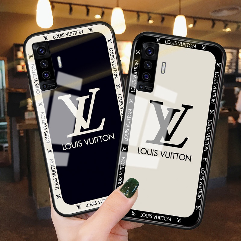 LV/ルイヴィトン ブランド iPhone 14/14 pro/14 pro maxケース 韓国風 鏡面ガラス型 galaxy s22+ultraケース ジャケット型 黒白