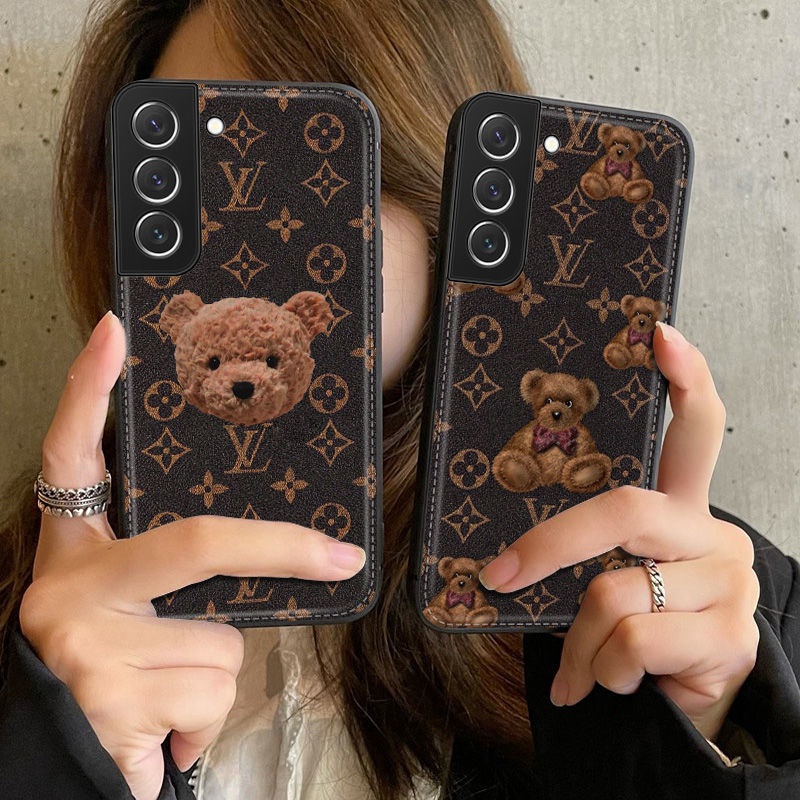 LV ルイヴィトン Galaxy S23+/S23 Ultraケース モノグラム 熊頭 iphone14/15Pro max/14Pro/15スマホケース 縫いぐるみ ヴィトン アイフォン15プロ マックス/14プロカバー ファッション