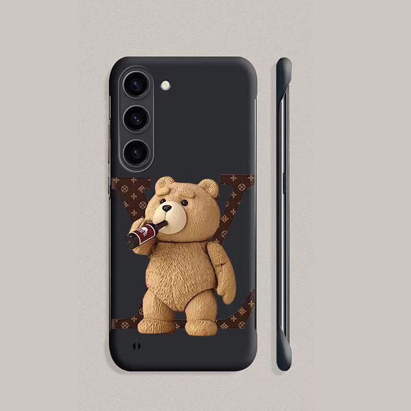 LV ルイヴィトン ブランド galaxy s23/s23+/s23 plus/s23 ultraケース おしゃれ 個性 熊 モノグラム テディベア柄 ジャケット型